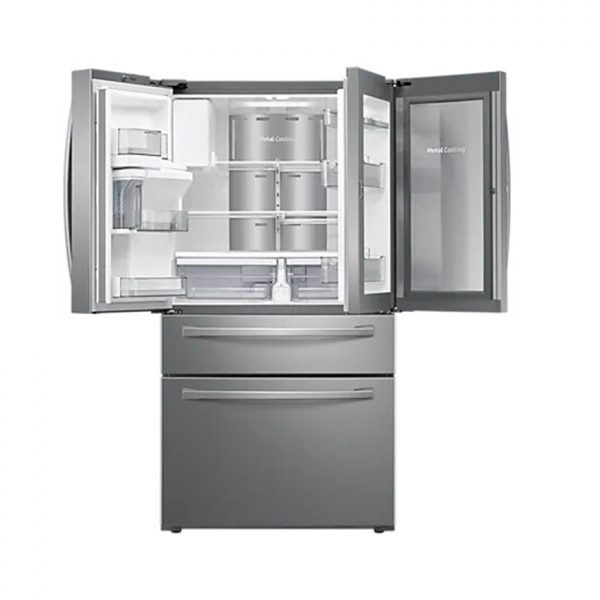 SAMSUNG 600L Nett Frost Free French Door Fridge With Auto Water and Ice Dispenser - Real Stainless